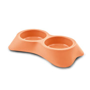 Dvigubas plastikinis dubenėlis, oranžinis