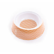 Japoniškas melamino dubenėlis 300ml, oranžinis raštas