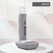 Girdykla su dubenėliu, pilka 480ml gertuvės talpa